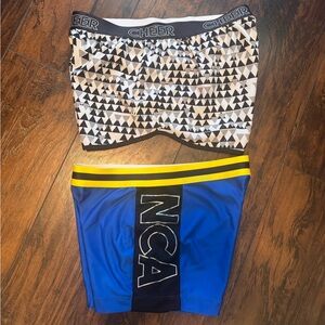 Varsity Spirit Cheer Dance Shorts (Lot of 2) NCAA Womens Medium Spandex Athletic